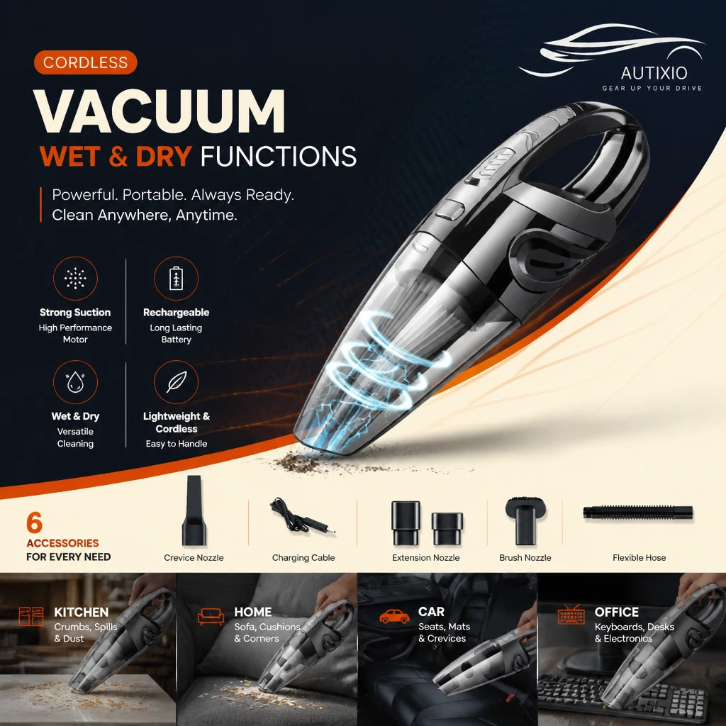 Removable dustbin design shown open for easy cleaning and maintenance