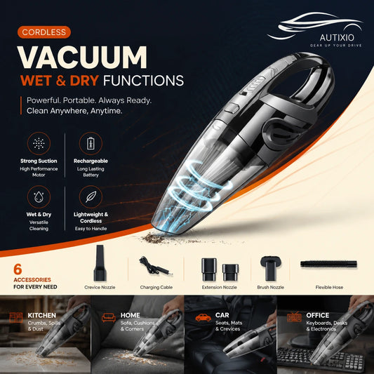 Removable dustbin design shown open for easy cleaning and maintenance