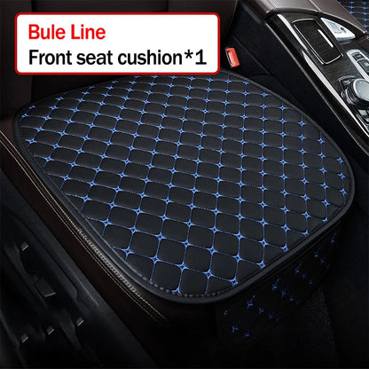 Style 1 blue cotton linen car seat cover set