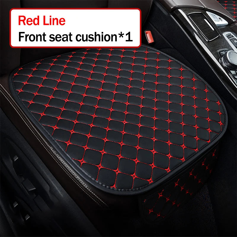 Style 1 red cotton linen car seat cover set