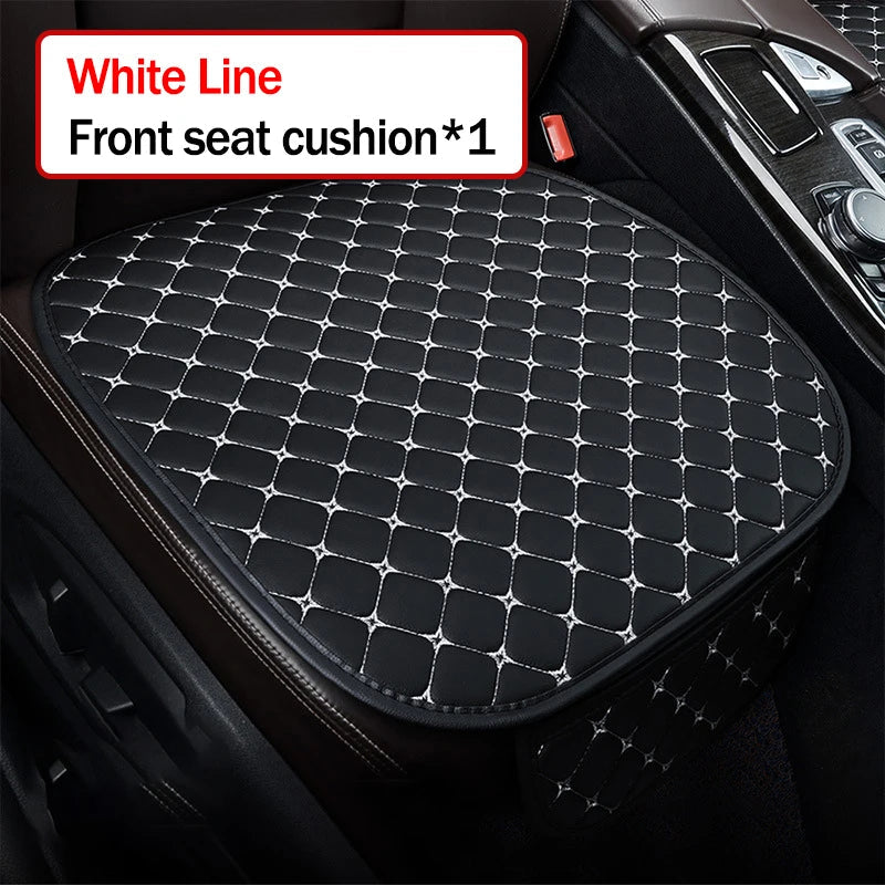 Style 1 white cotton linen car seat cover set
