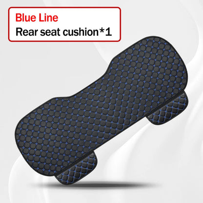 Style 3 blue cotton linen car seat cover set