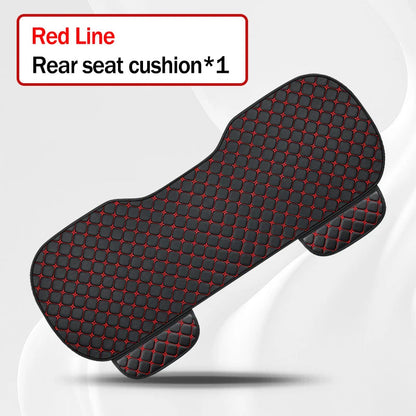 Style 3 red cotton linen car seat cover set