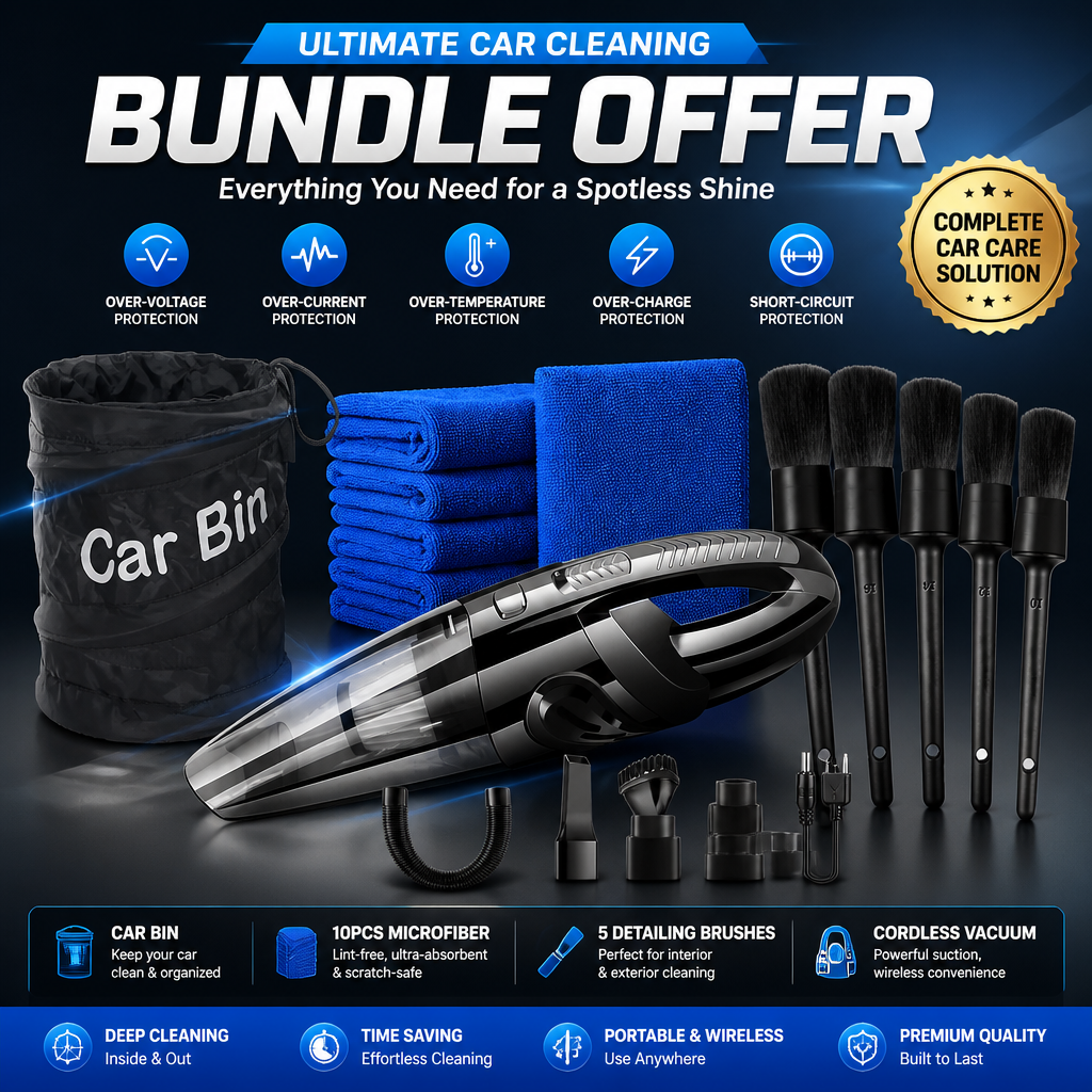 Crumb Emergency Response Kit – Cordless Vacuum, Towels & Bin