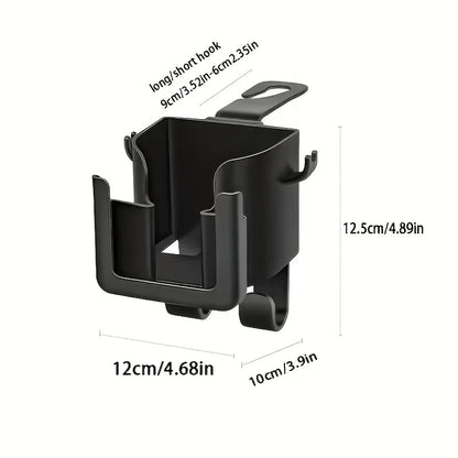 Compact design of cup holder back seat rack for vehicle interior