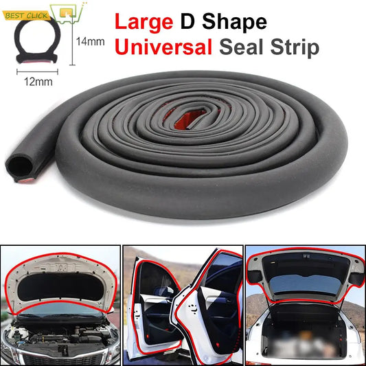 D-type EPDM rubber seal strip profile for car doors and weather insulation