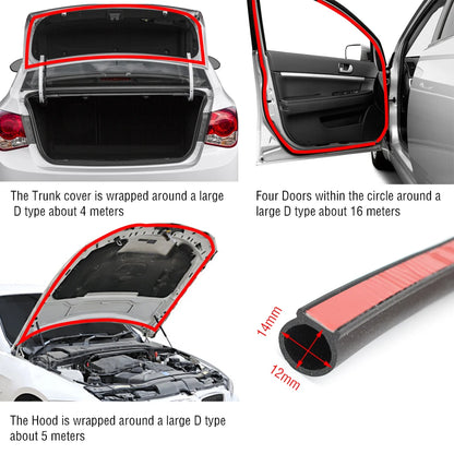 2-meter EPDM rubber strip rolled up for universal car sealing applications