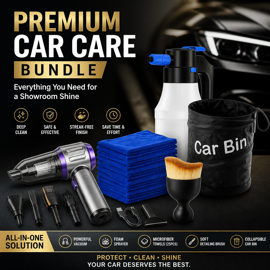Deep Clean Interior Cleaning Kit – Vacuum, Towels, Sprayer & More