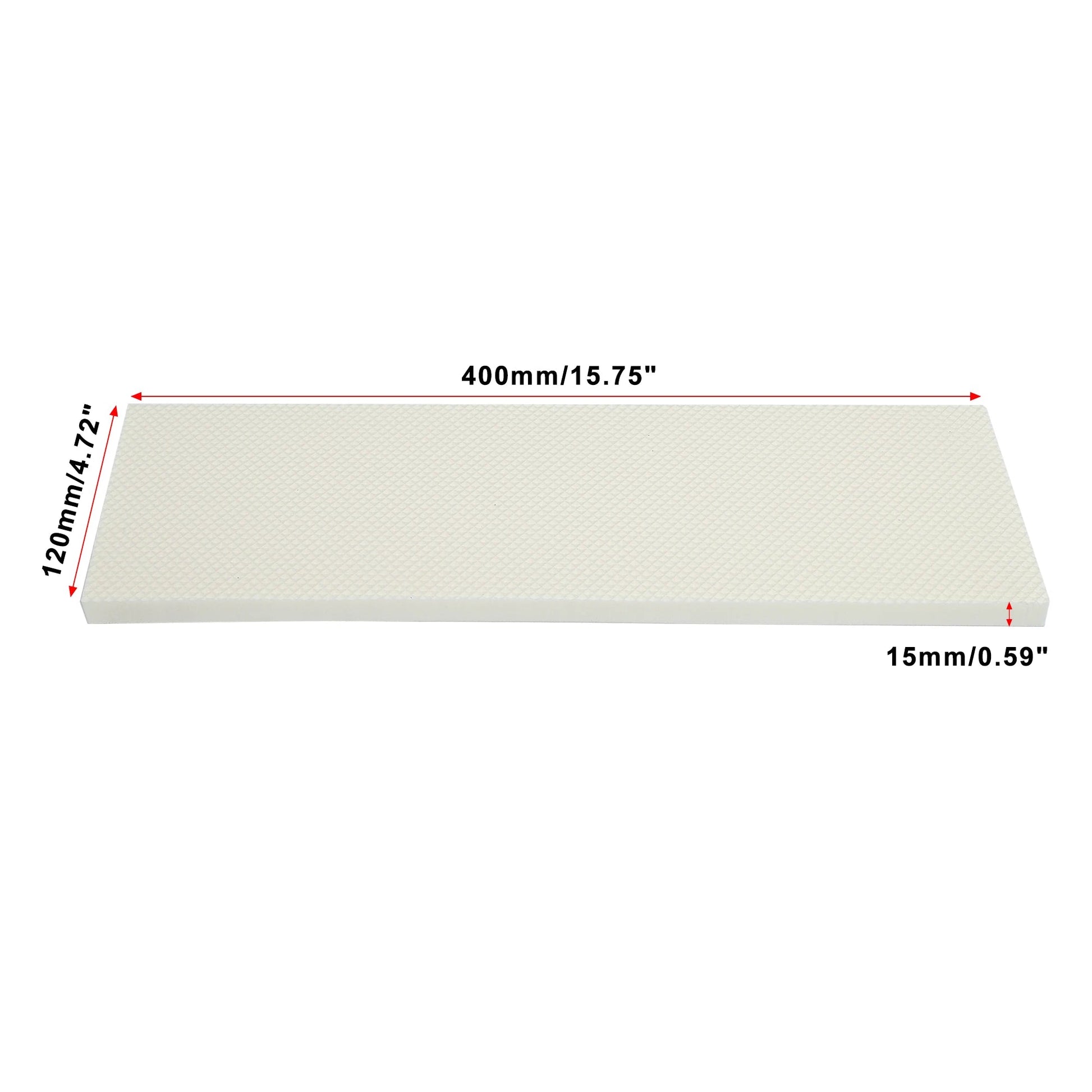Single white EVA foam garage wall guard panel 400x120x15mm 1pc