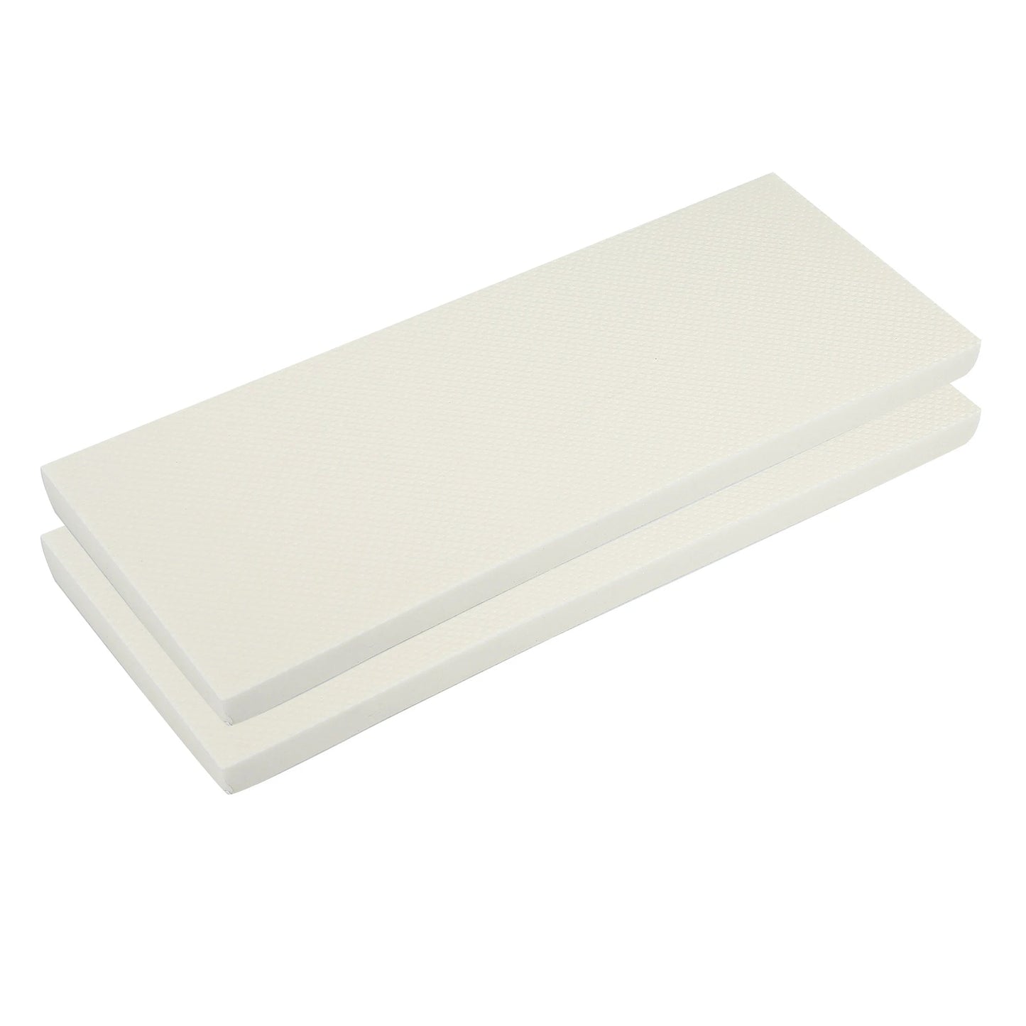 Four white EVA foam garage wall guard panels stacked 400x150x20mm 4pcs