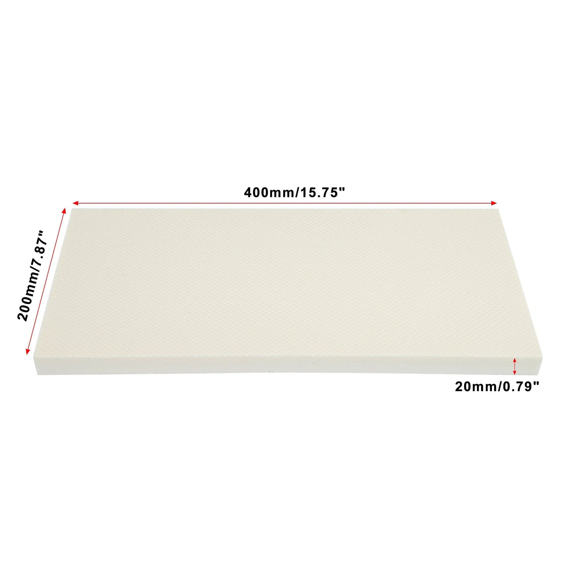 Single white EVA foam garage wall guard panel 400x200x20mm 1pc