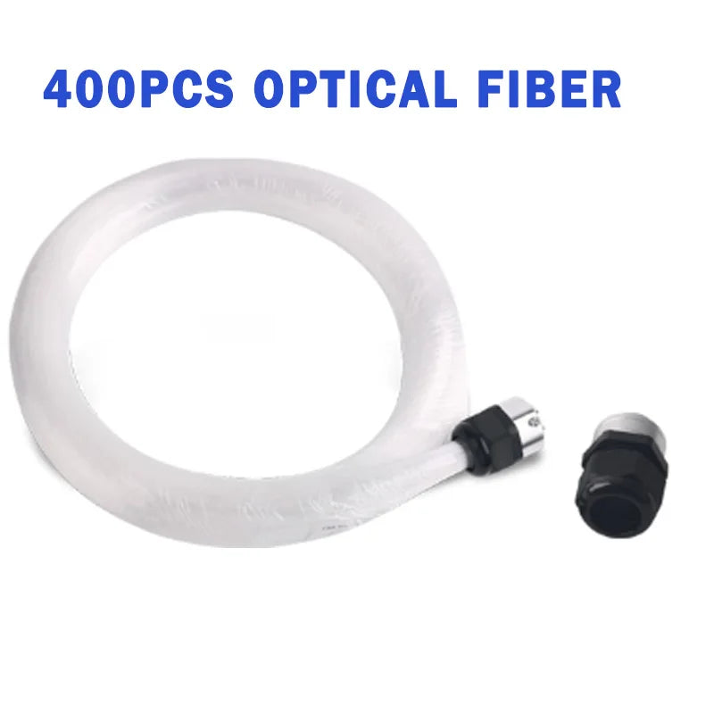 400pcs PMMA optical fiber bundle coil with connector on white background