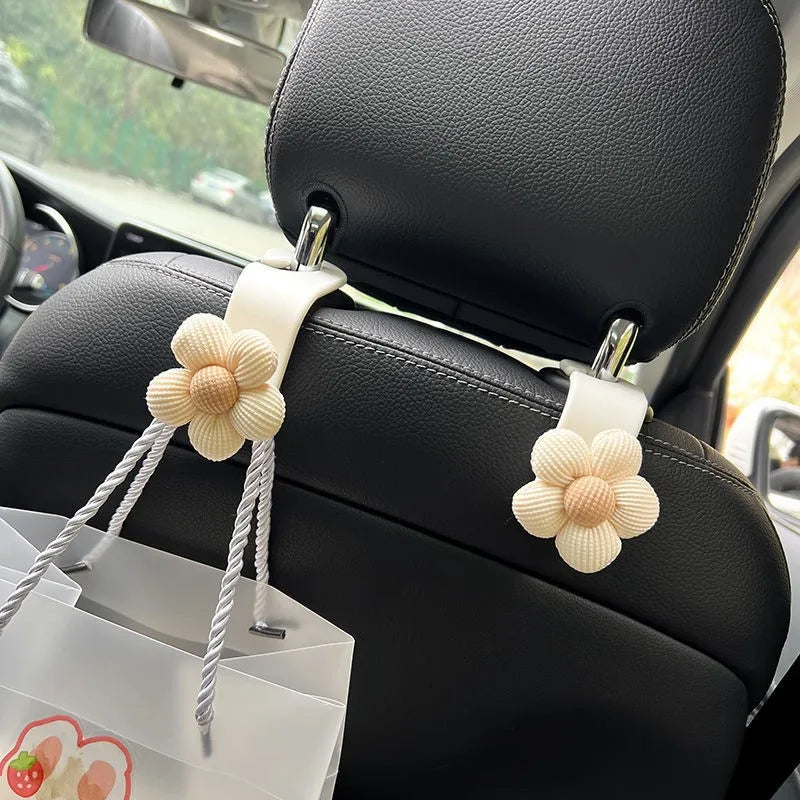 Colorful flower pattern on car seat interior decoration organizer