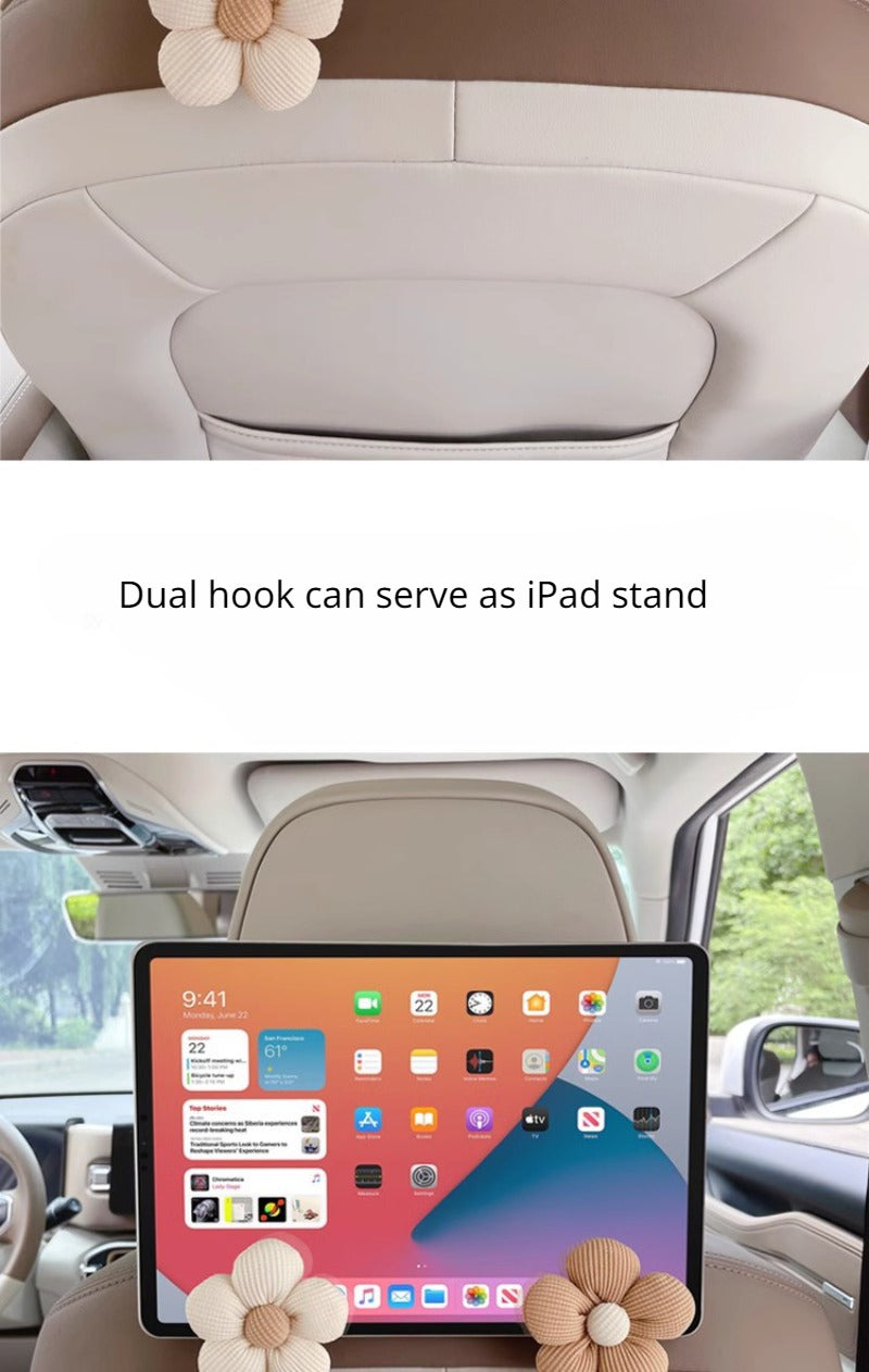 Close-up of floral pattern on car interior decoration organizer