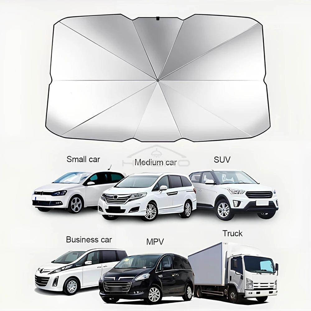 Installation guide for foldable windshield sun shade