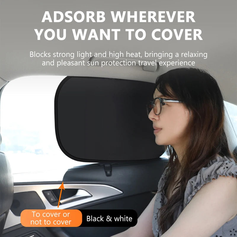 Expanded view of foldable car window shade