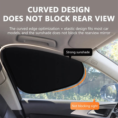 Front display of foldable car window sun shade