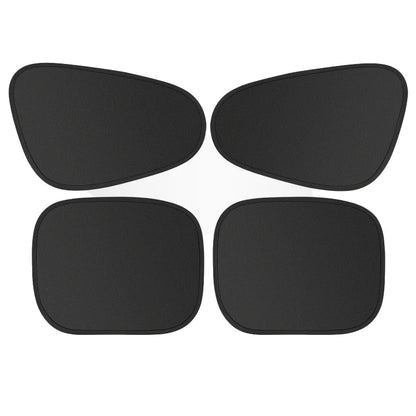 Front and rear combination car window shade