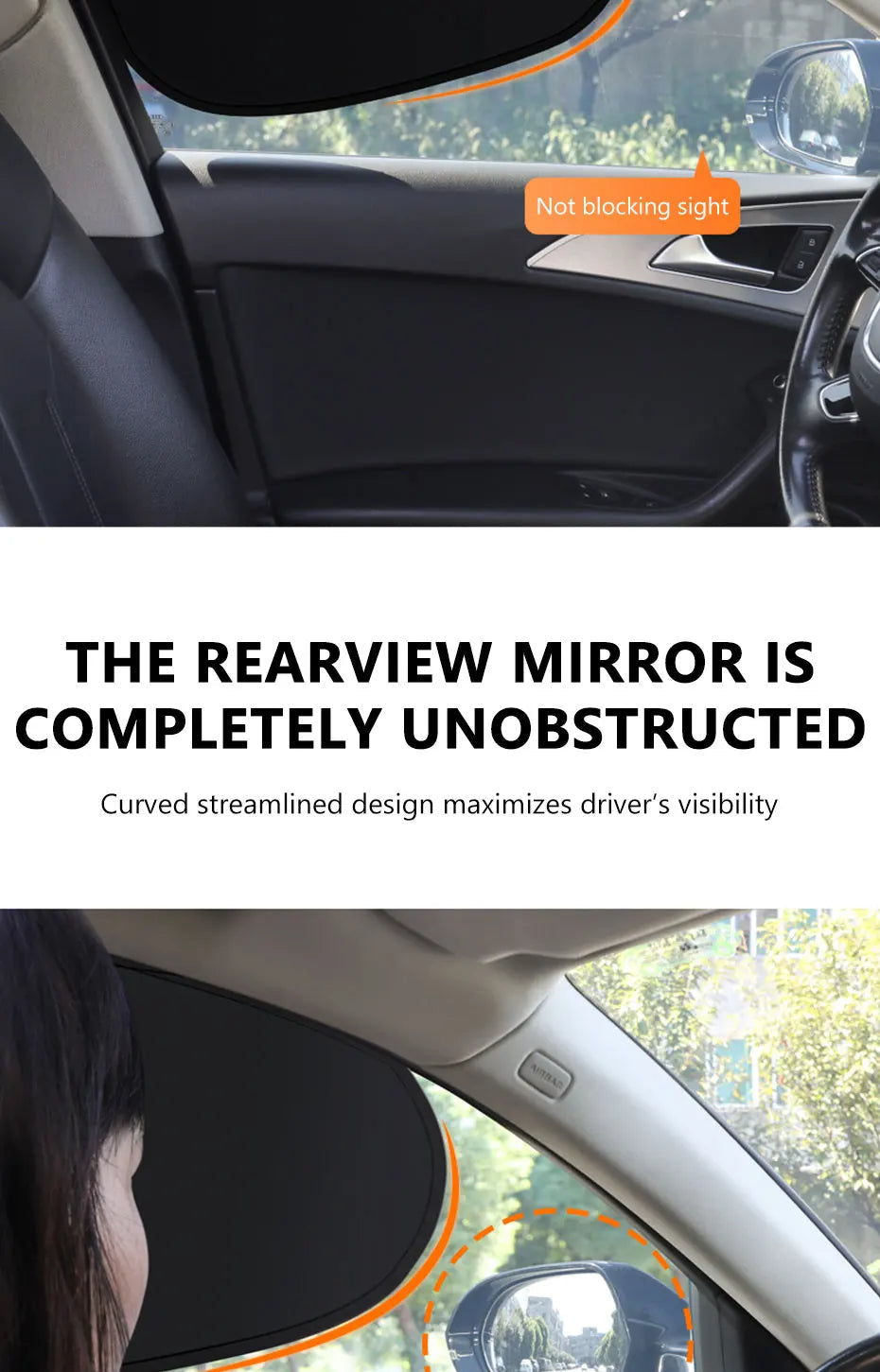 Front window application of car shade