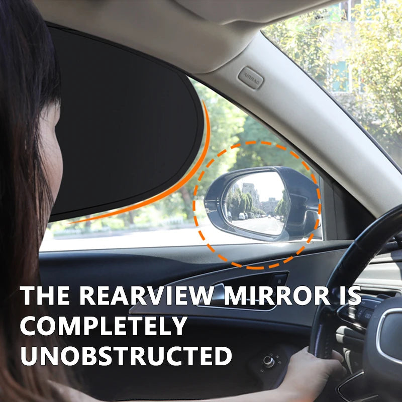 Side profile of foldable car window UV shade