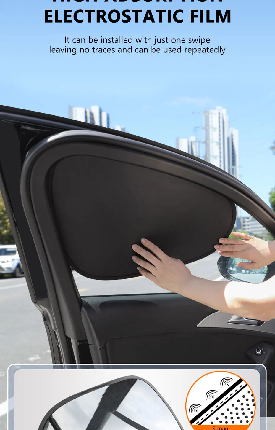Ventilation features on car window shade