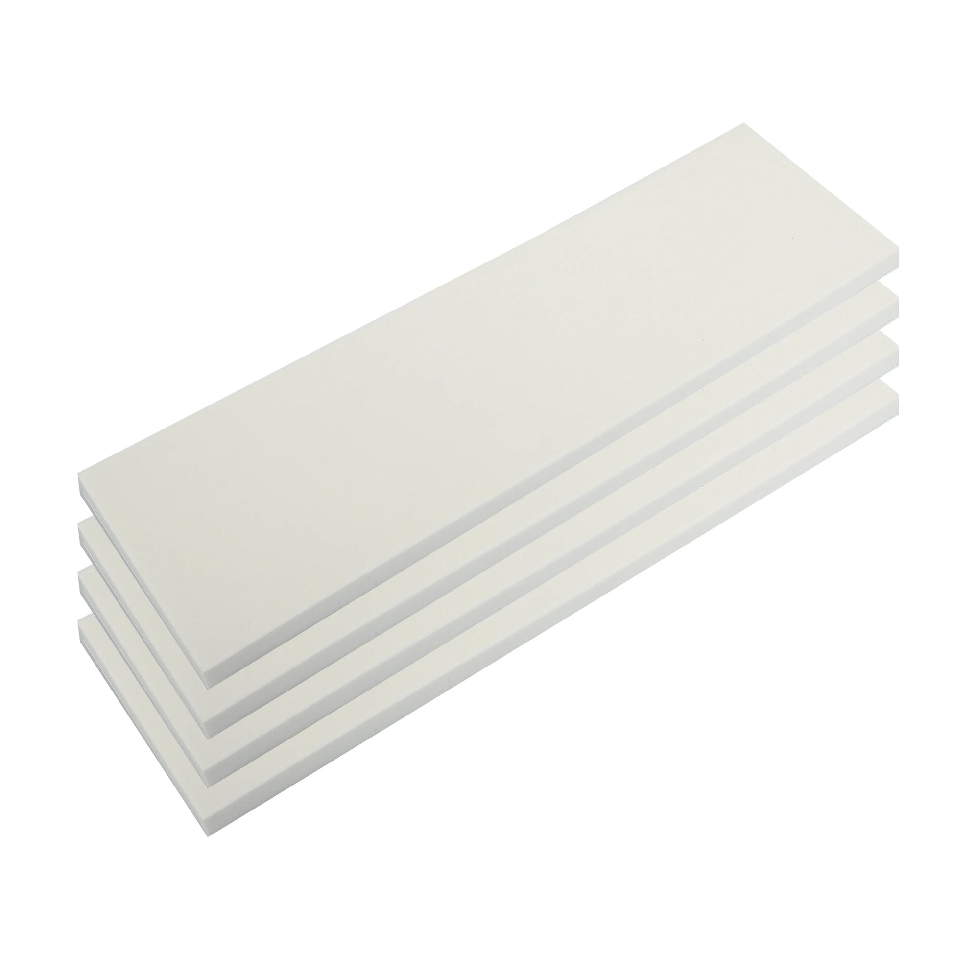 four-pack white bumper guards 400×120×15mm for full wall coverage