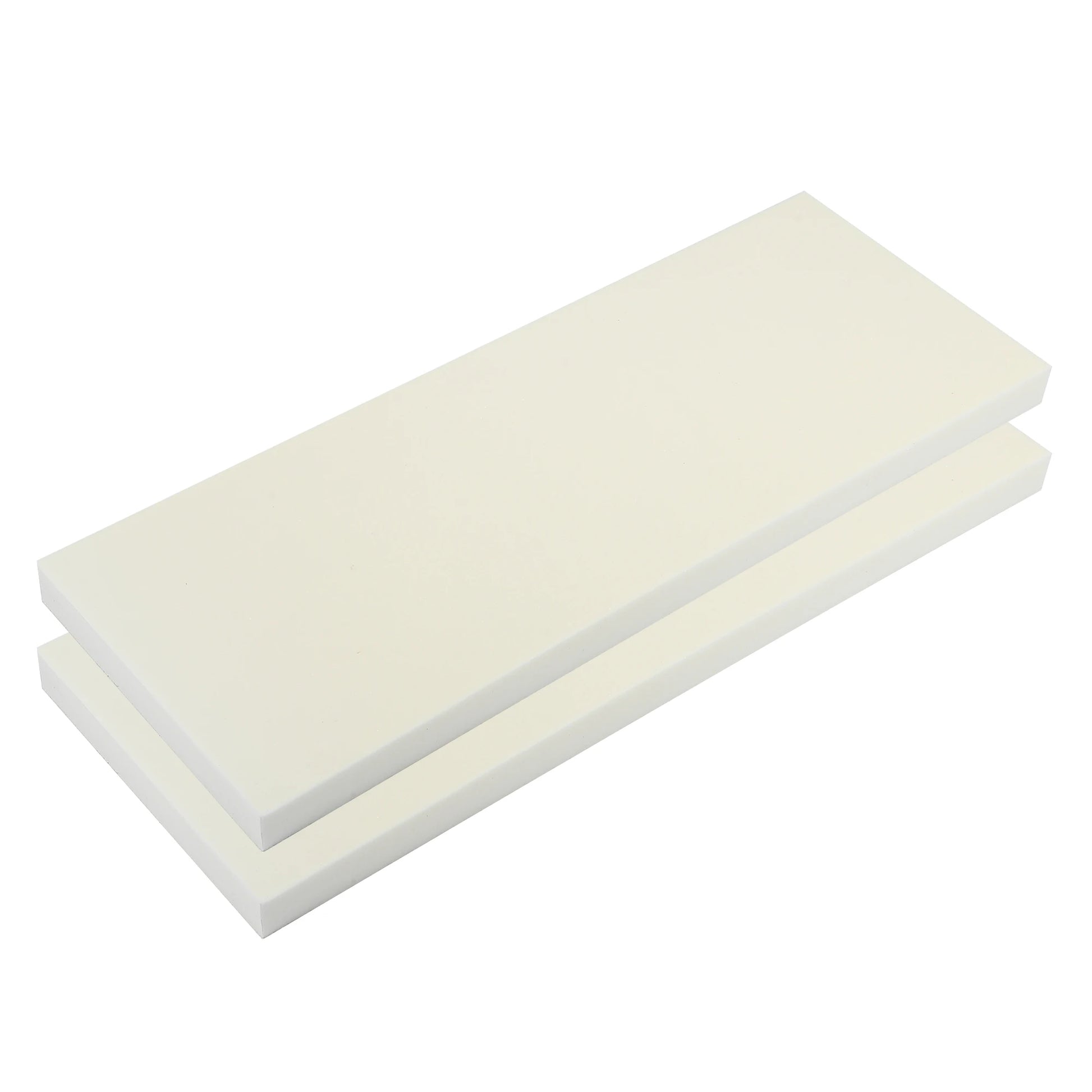 2-piece white bumper strips 400×150×20mm for garage protection