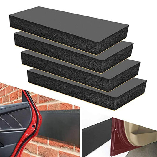 four garage wall foam bumpers installed for car door corner protection