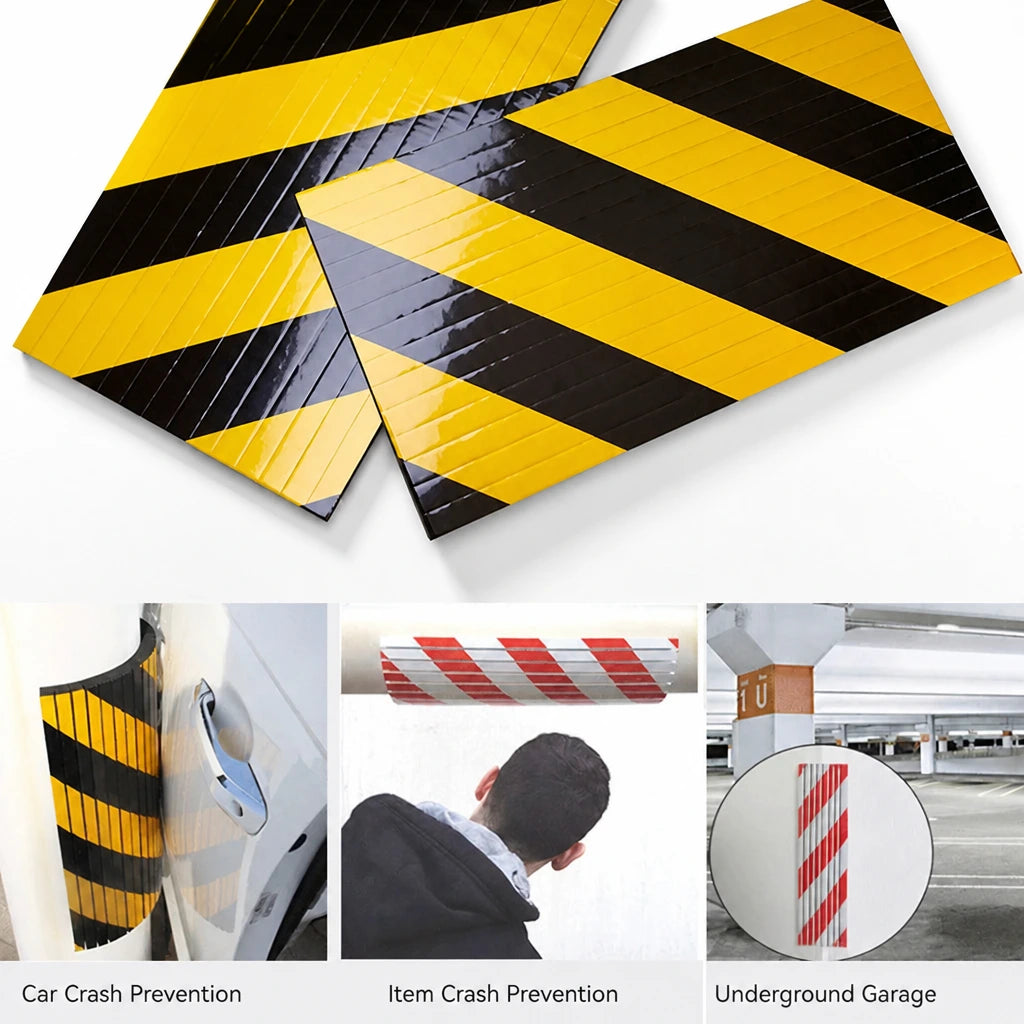 Yellow black foam garage wall bumper guard with car crash item crash and parking use cases