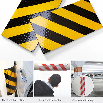 Yellow black foam garage wall bumper guard with car crash item crash and parking use cases
