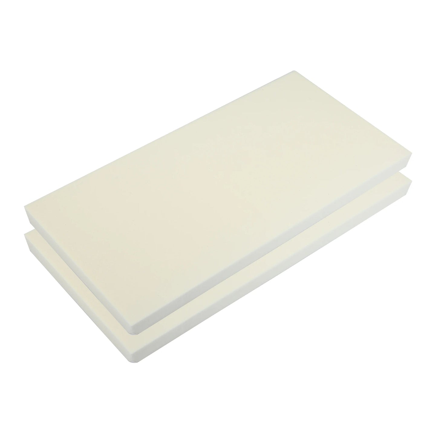 2 white EVA foam wall guard pads stacked showing wider 400x200x20mm size variant