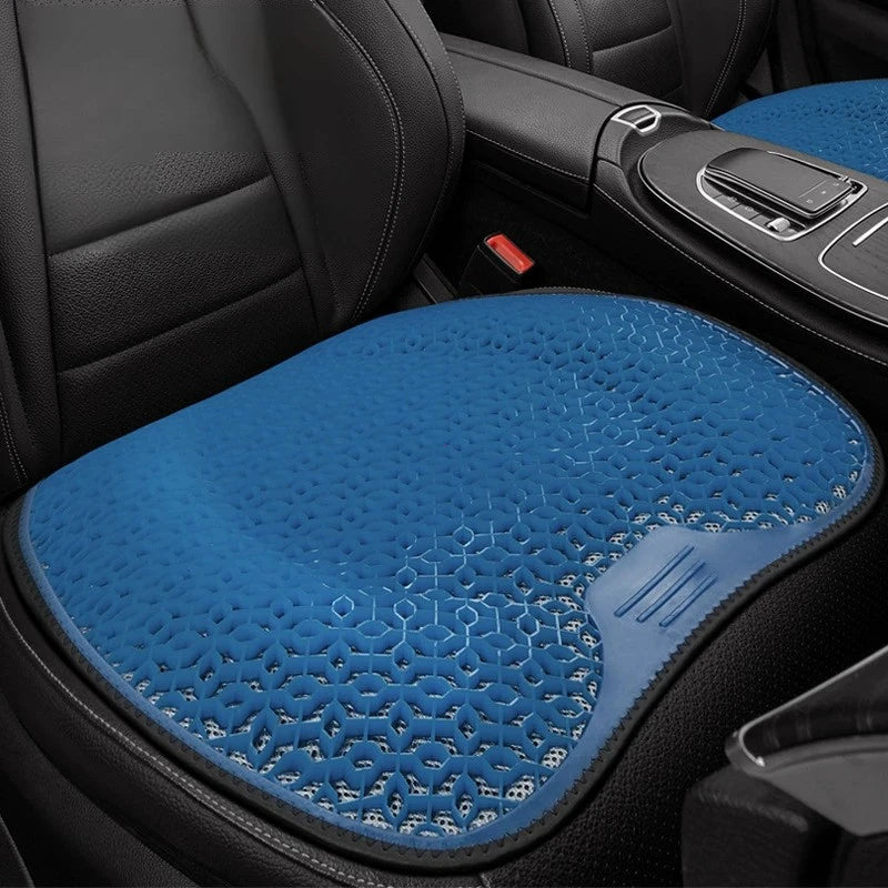 Blue honeycomb gel seat cushion