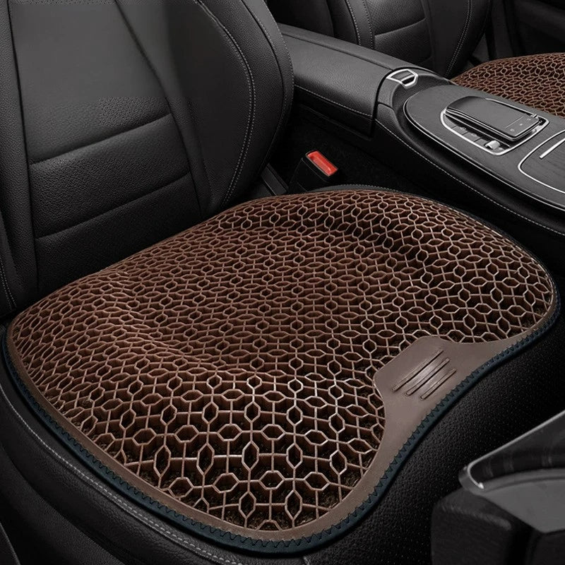 Brown honeycomb gel seat cushion