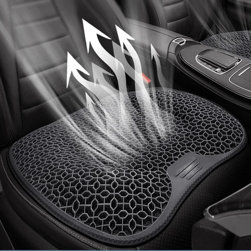 Honeycomb gel seat cushion breathable cooling for car office