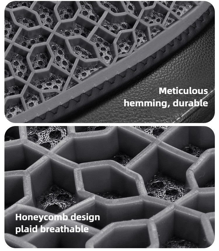 Office chair use of honeycomb gel cushion