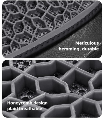 Office chair use of honeycomb gel cushion