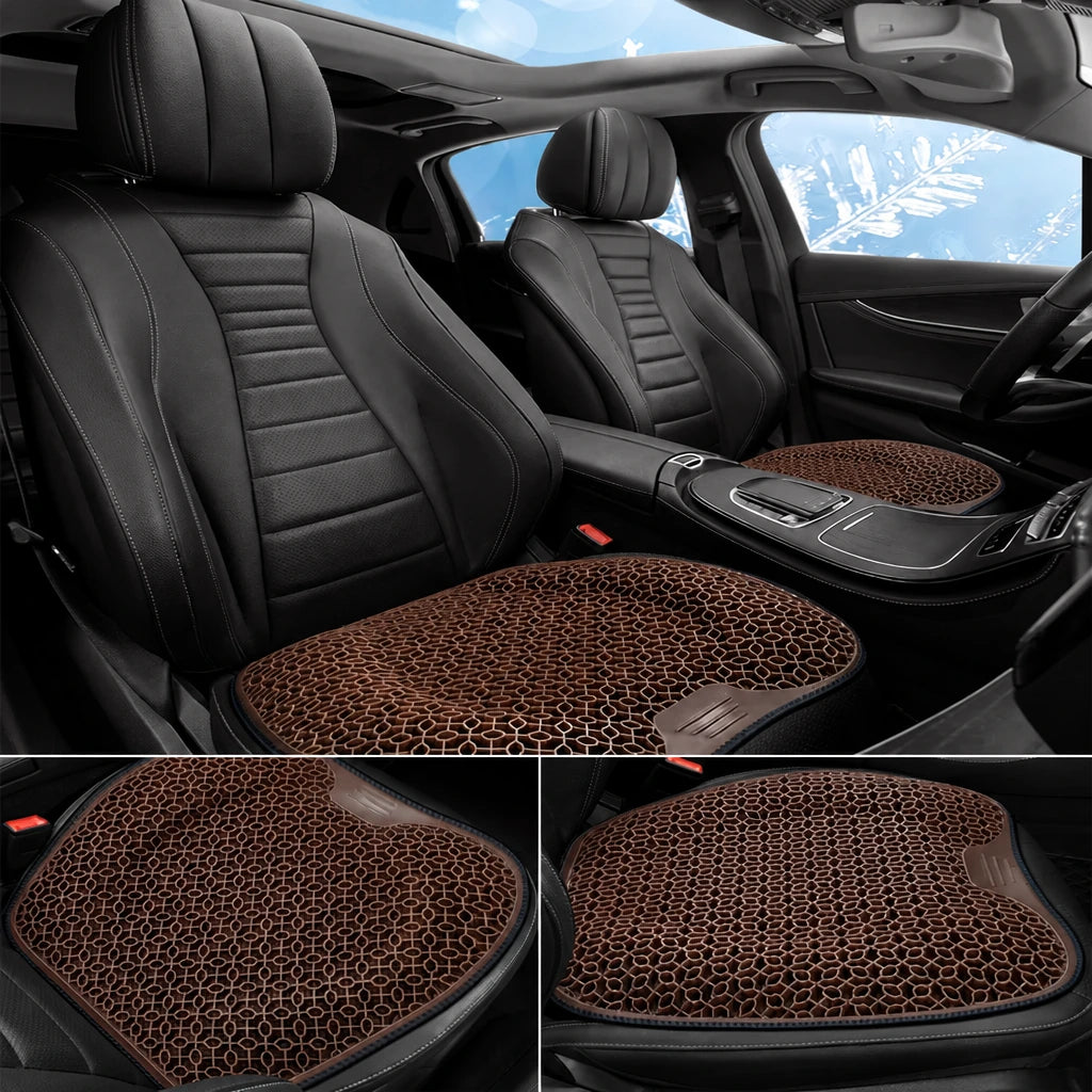 Temperature control feature on gel cushion