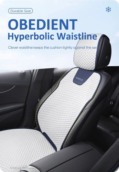 Ice silk car seat cover hyperbolic waistline design keeping cushion tightly fitted against the car seat