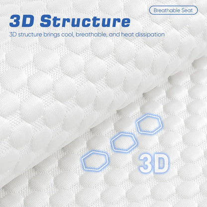 Close-up of breathable hexagonal 3D structure fabric used in ice silk car seat covers