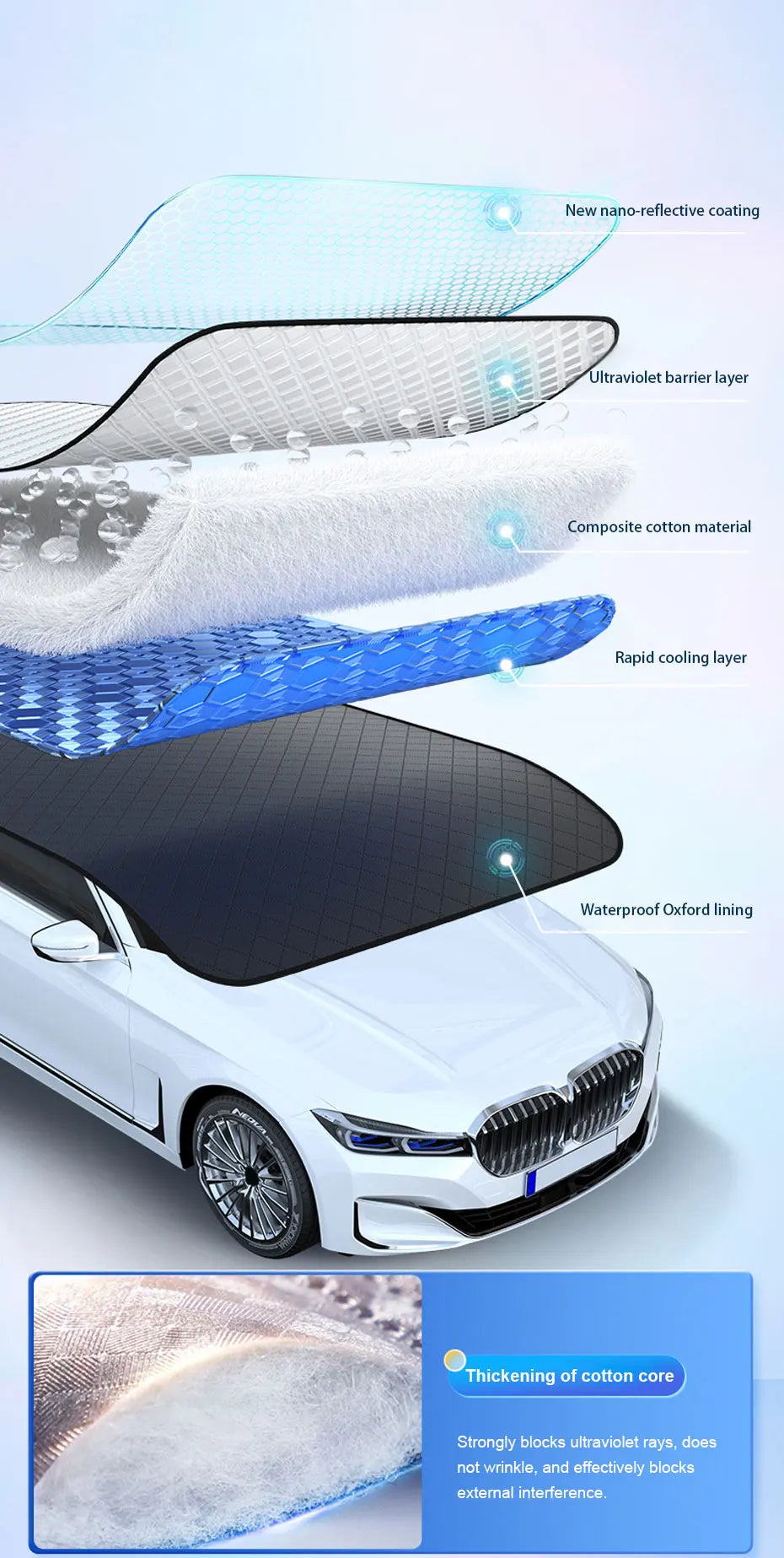 Easy installation of magnetic windshield cover