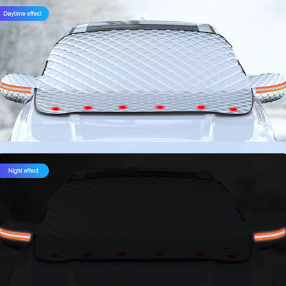 Frost blocking capability of windshield cover