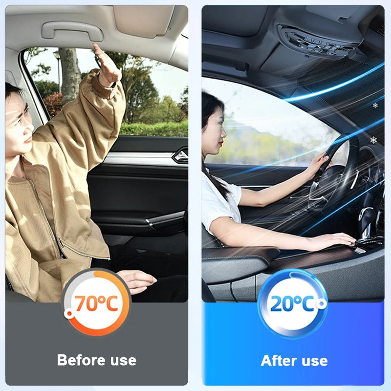 Side profile of magnetic windshield snow cover