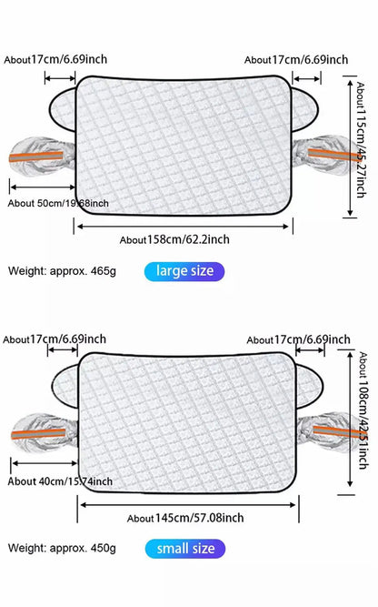 Temperature control on windshield cover