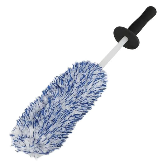Soft plush microfiber wheel cleaning brush for car tires and rims