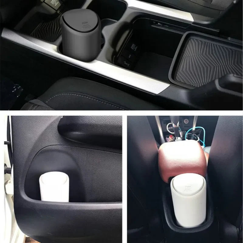 Interior view showing compartment in trash can