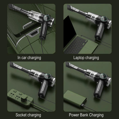Compact and lightweight design of mini wireless vacuum with ergonomic grip