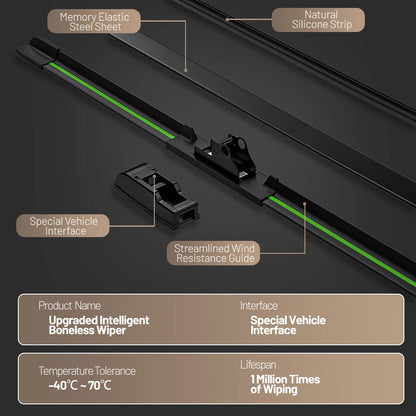 Close-up of premium rubber and coated frame on Nissan Qashqai wiper blade