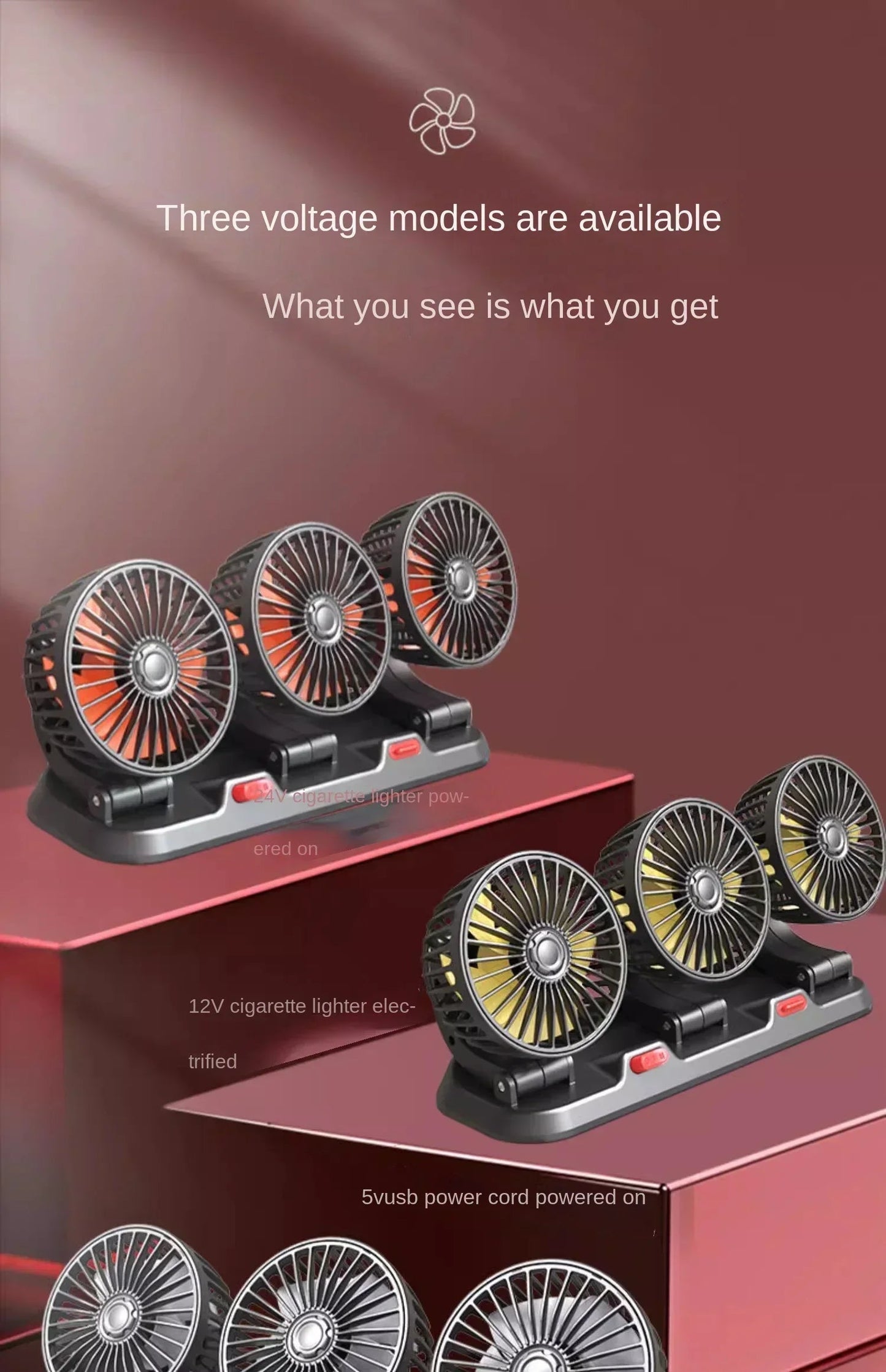 Quiet operation of portable car fan motor