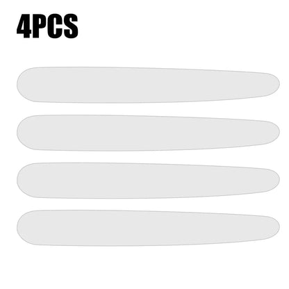 4-pack clear PVC door handle guards with curved fit for recessed handles