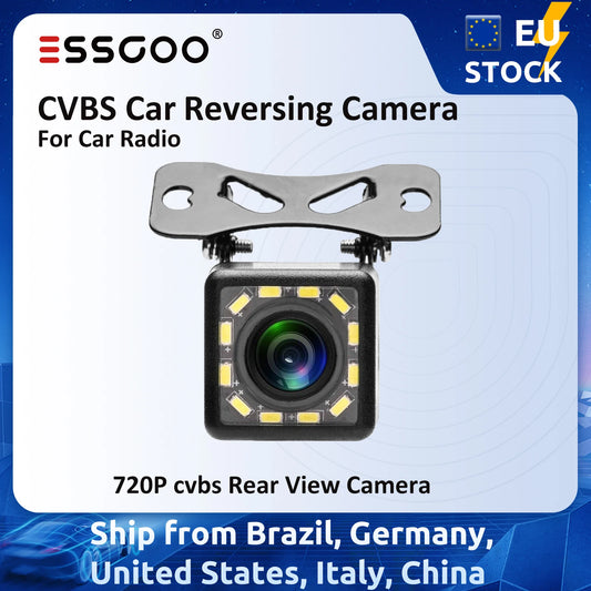720P rear view backup camera with mounting bracket and waterproof housing